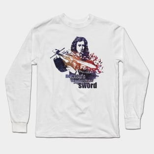 Newton's flaming laser sword Long Sleeve T-Shirt